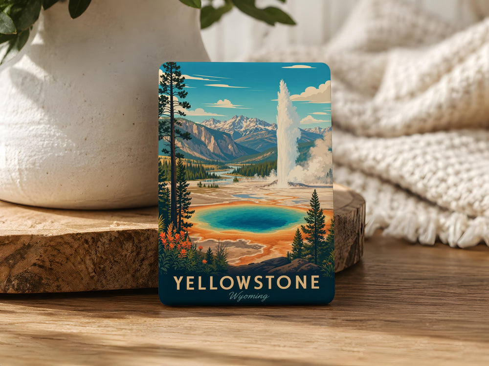 Yellowstone National Park Fridge Magnet, Yellowstone Souvenir Magnet, Wyoming Travel Gift, USA National Parks Magnet