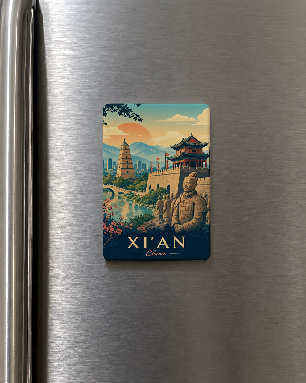 Xian China Fridge Magnet, Xi'an City Souvenir Magnet, Terracotta Warriors Landmark Travel Gift, China Destination Keepsake Magnet
