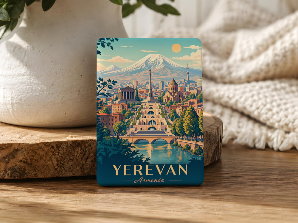 Yerevan Armenia Fridge Magnet, Yerevan City Souvenir Magnet, Armenia Travel Gift, Yerevan Landmark Magnet, Armenia Keepsake