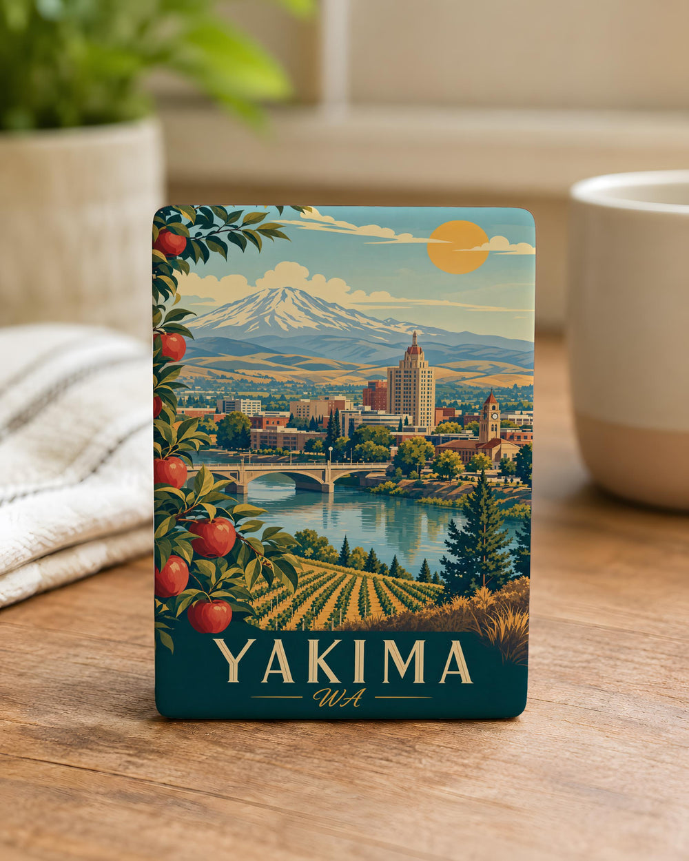 Yakima WA Fridge Magnet, Yakima Washington Souvenir Magnet, City Travel Keepsake, Pacific Northwest Gift