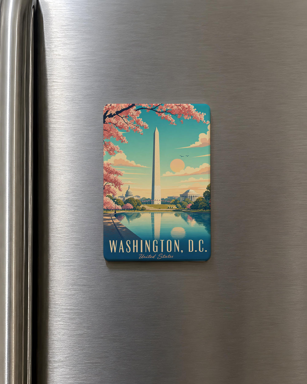 Washington Monument Fridge Magnet, Washington DC Landmark Souvenir Magnet, National Mall Travel Gift, USA Capital Keepsake Magnet