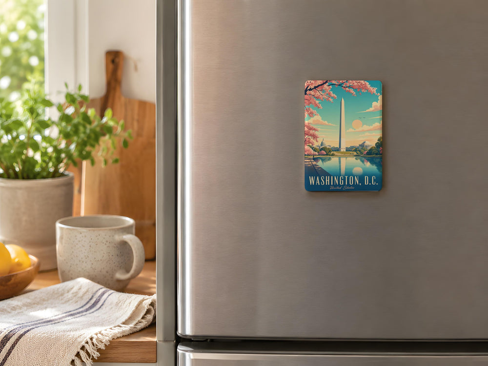 Washington Monument Fridge Magnet, Washington DC Landmark Souvenir Magnet, National Mall Travel Gift, USA Capital Keepsake Magnet