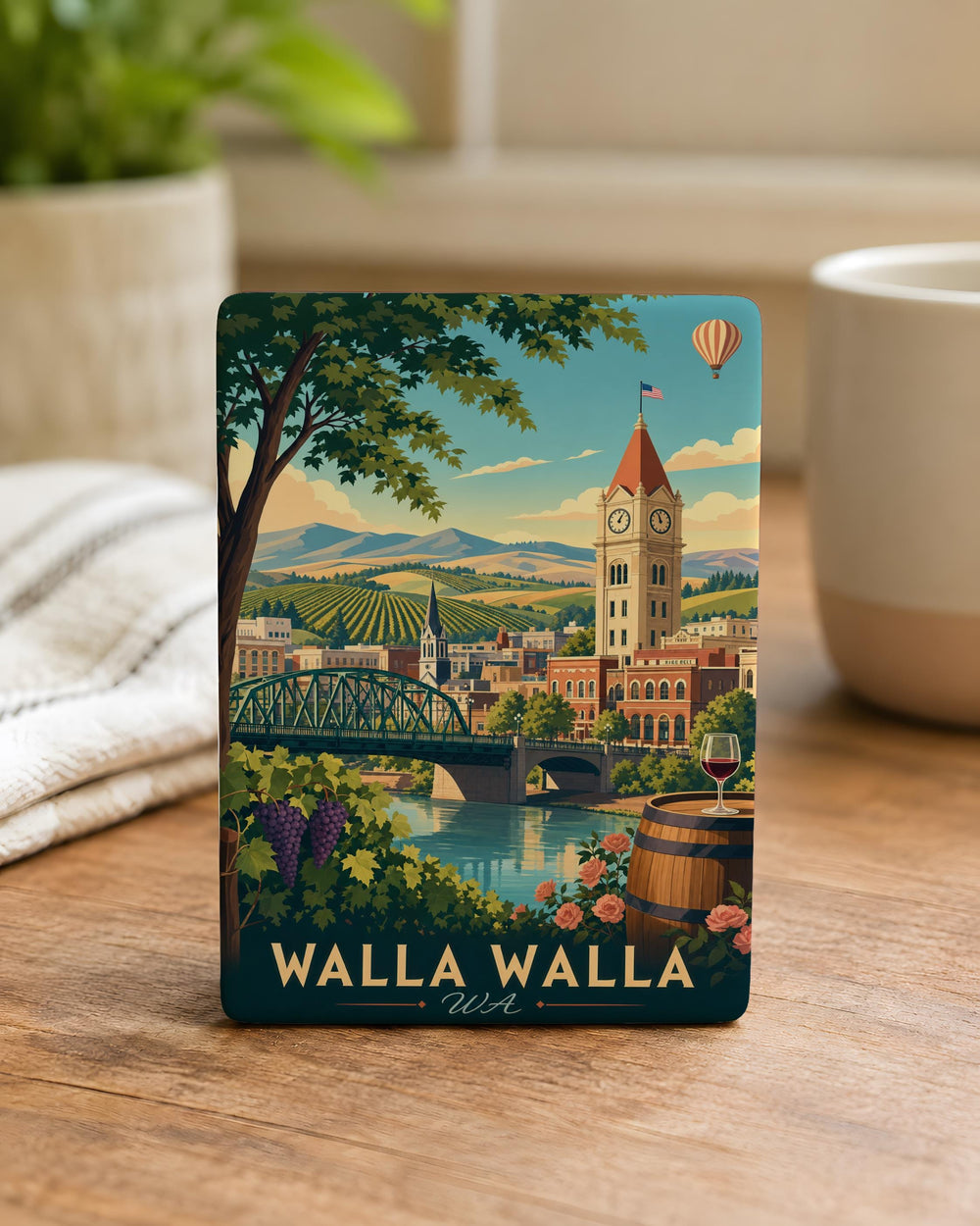 Walla Walla WA Fridge Magnet, Walla Walla Washington Souvenir Magnet, City Name Travel Gift, Refrigerator Magnet