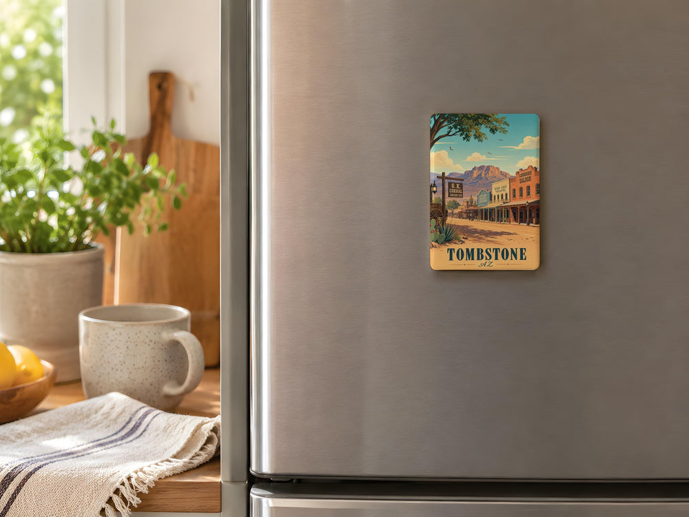 Tombstone Arizona Fridge Magnet, Tombstone AZ Souvenir Magnet, Wild West Cowboy Town Gift, Arizona Travel Keepsake Magnet