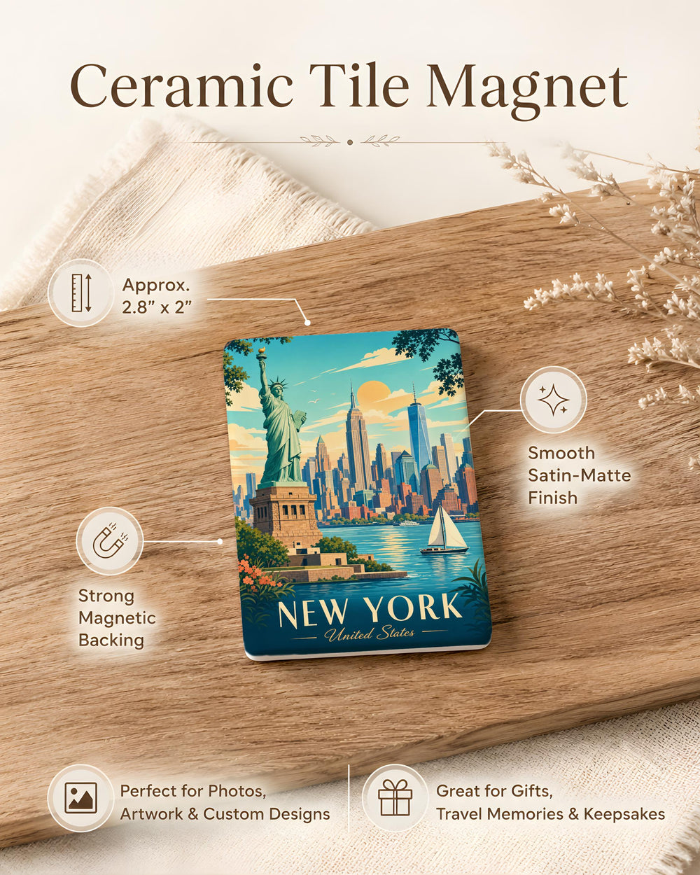 United States Fridge Magnet, USA Map Magnet, American States Souvenir Magnet, United States Map Refrigerator Magnet, USA Gift