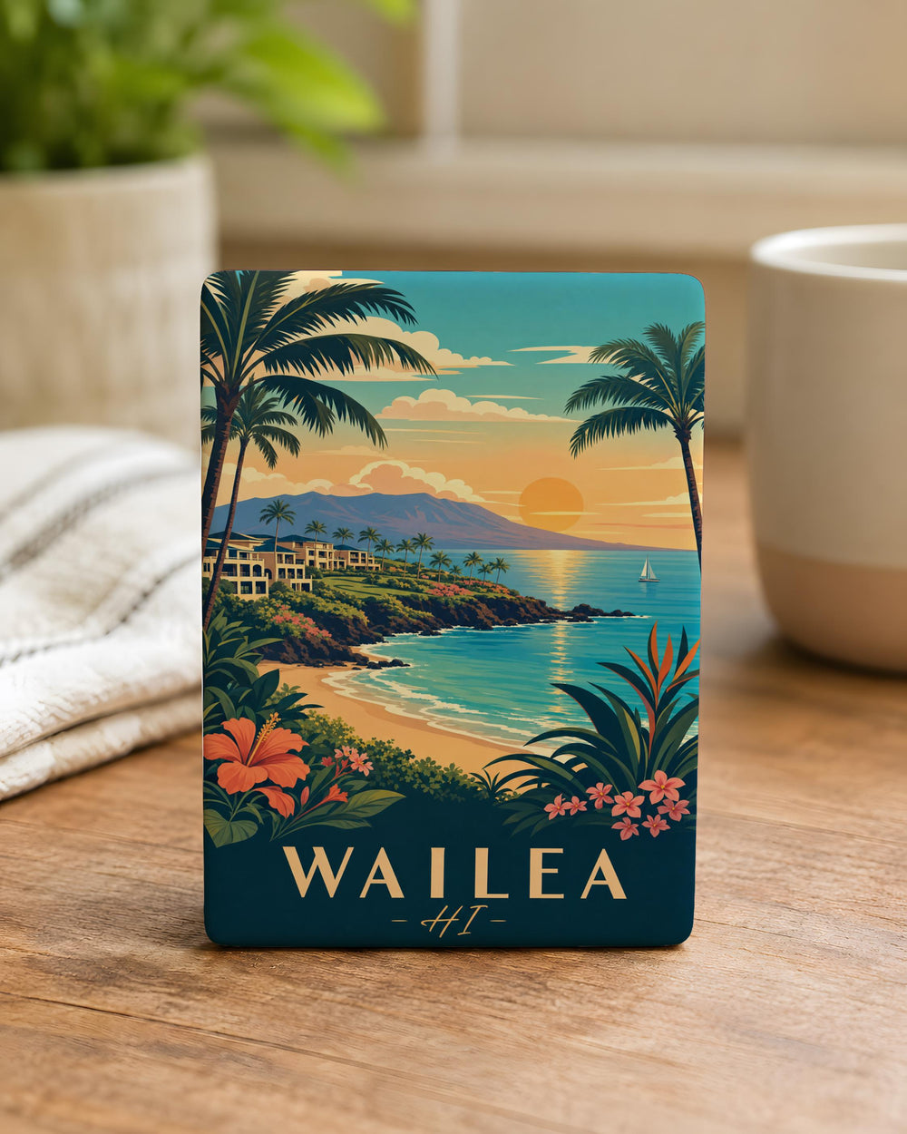 Wailea Hawaii Fridge Magnet, Wailea HI Souvenir Magnet, Maui Hawaii Travel Gift, Island Vacation Keepsake Magnet