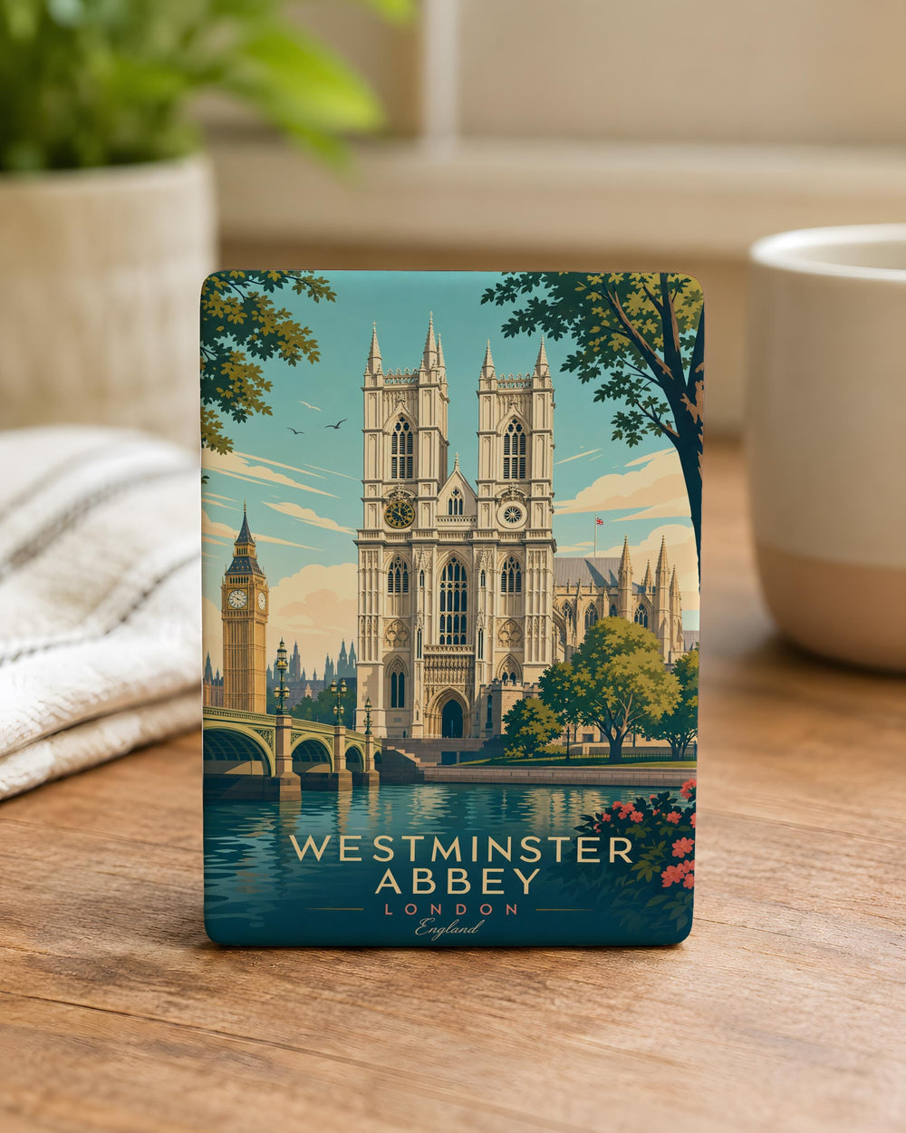 Westminster Abbey Fridge Magnet, London England Landmark Souvenir Magnet, Gothic Cathedral Travel Keepsake Gift