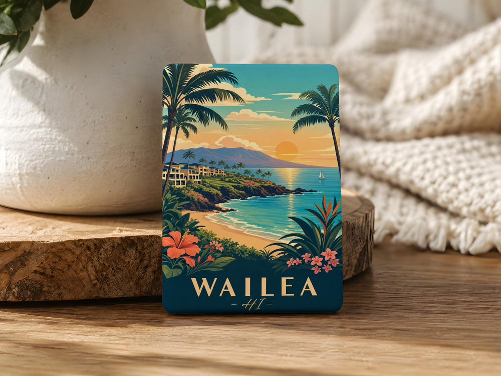 Wailea Hawaii Fridge Magnet, Wailea HI Souvenir Magnet, Maui Hawaii Travel Gift, Island Vacation Keepsake Magnet