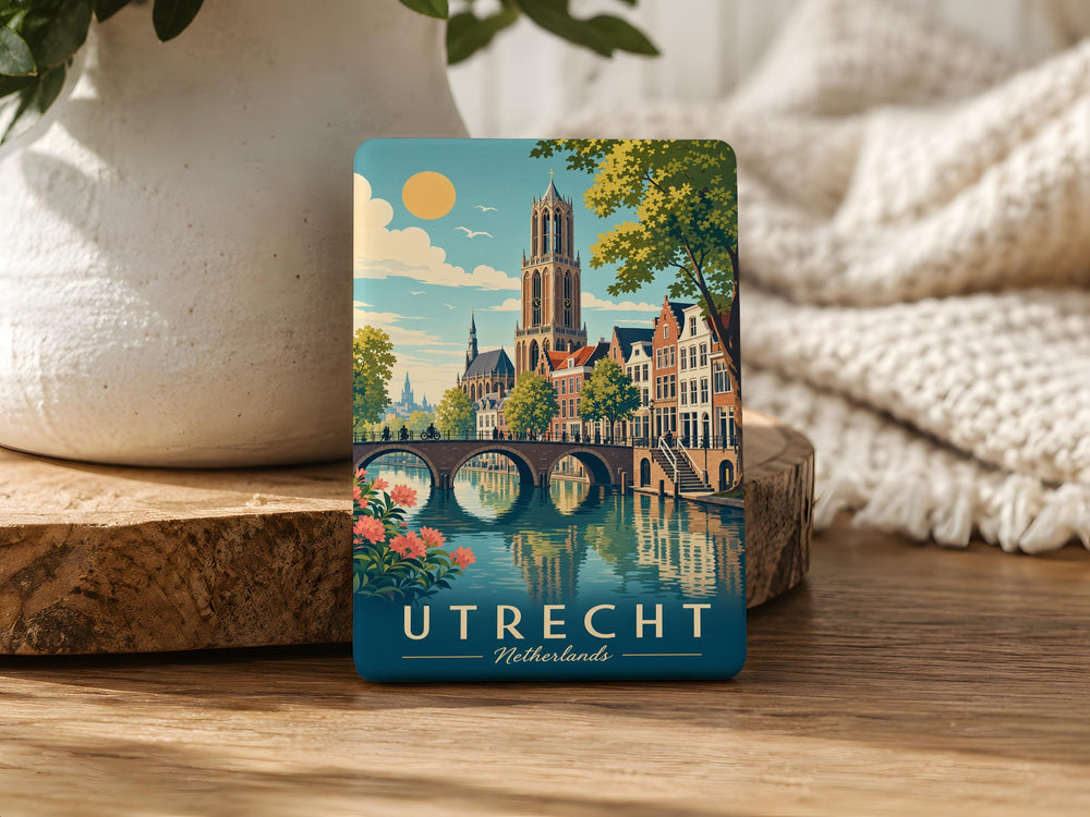Utrecht Netherlands Fridge Magnet, Utrecht City Souvenir Magnet, Netherlands Travel Gift, Utrecht Landmark Refrigerator Magnet