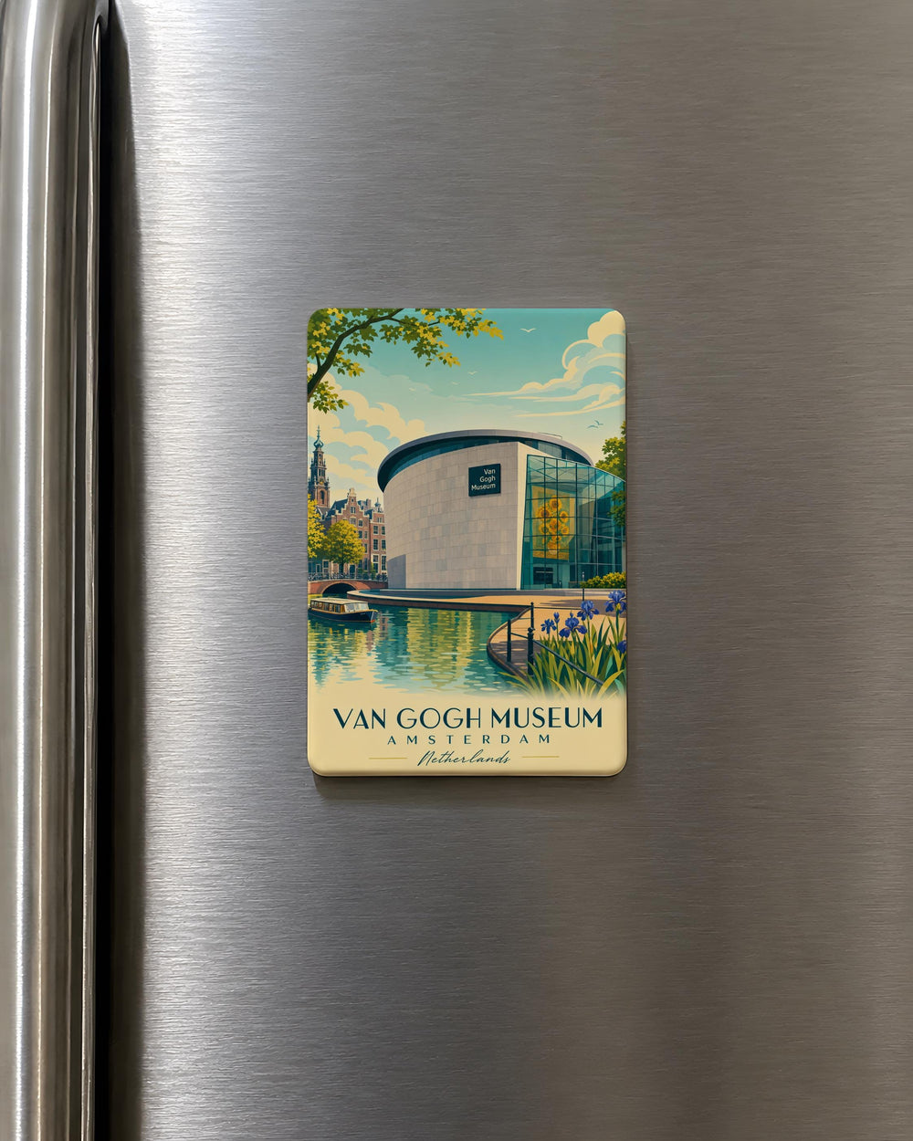 Van Gogh Museum Fridge Magnet, Amsterdam Museum Souvenir Magnet, Netherlands Travel Keepsake, Gift for Art Lovers