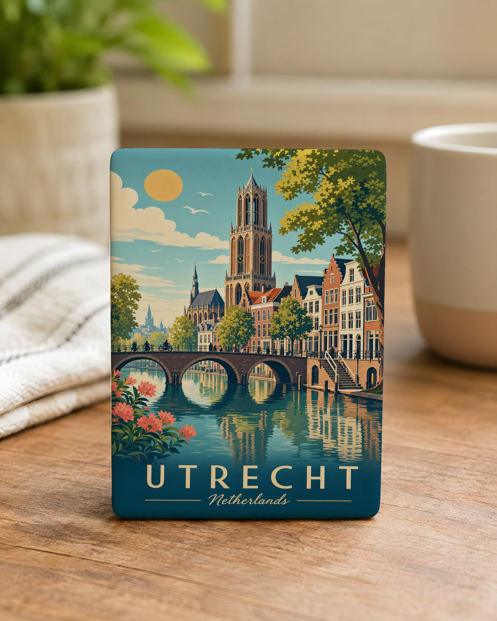Utrecht Netherlands Fridge Magnet, Utrecht City Souvenir Magnet, Netherlands Travel Gift, Utrecht Landmark Refrigerator Magnet
