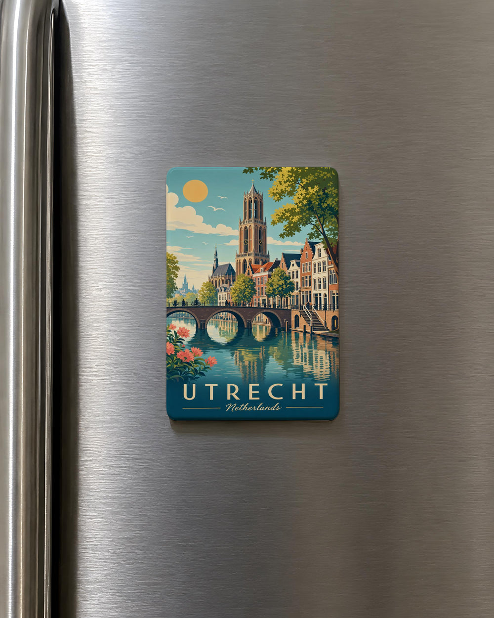 Utrecht Netherlands Fridge Magnet, Utrecht City Souvenir Magnet, Netherlands Travel Gift, Utrecht Landmark Refrigerator Magnet