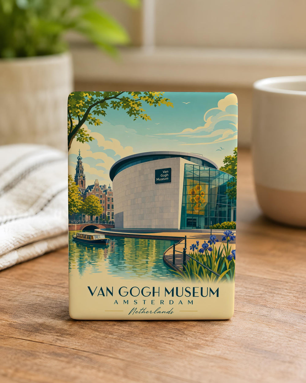 Van Gogh Museum Fridge Magnet, Amsterdam Museum Souvenir Magnet, Netherlands Travel Keepsake, Gift for Art Lovers
