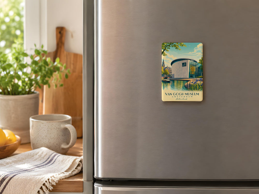 Van Gogh Museum Fridge Magnet, Amsterdam Museum Souvenir Magnet, Netherlands Travel Keepsake, Gift for Art Lovers