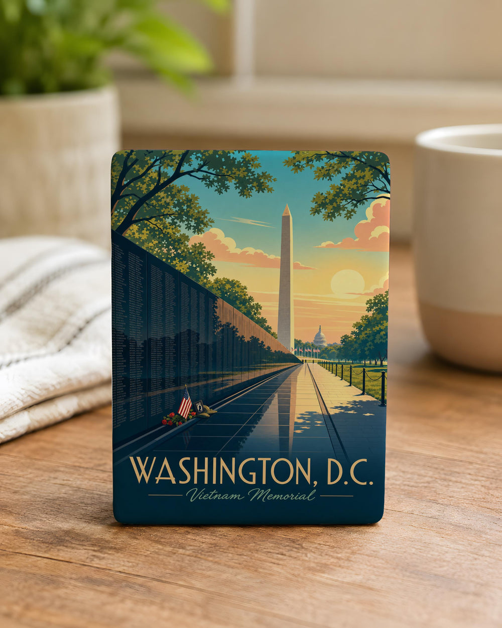 Vietnam Veterans Memorial Fridge Magnet, Washington DC Wall Tribute, Remembrance Souvenir Gift