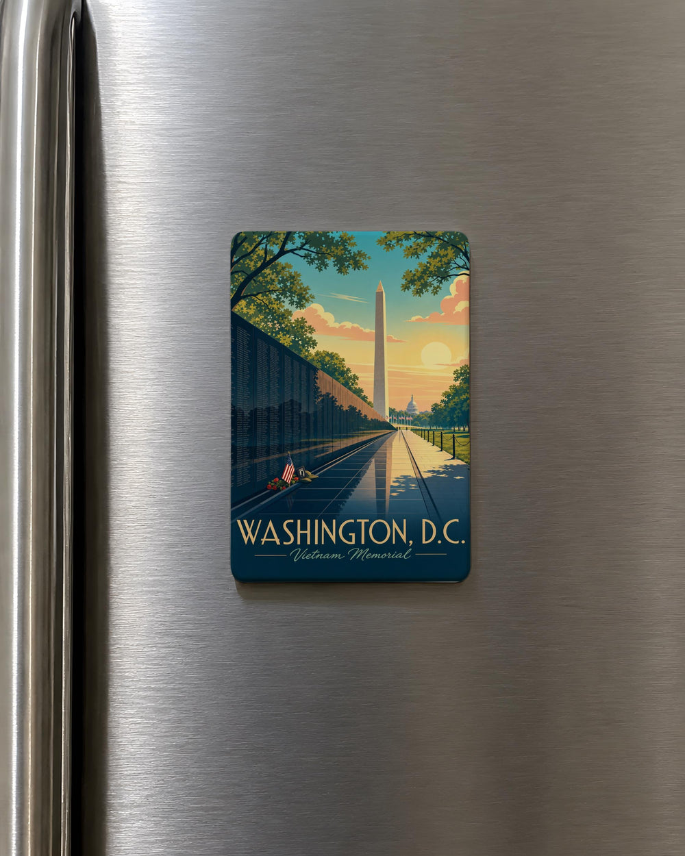 Vietnam Veterans Memorial Fridge Magnet, Washington DC Wall Tribute, Remembrance Souvenir Gift