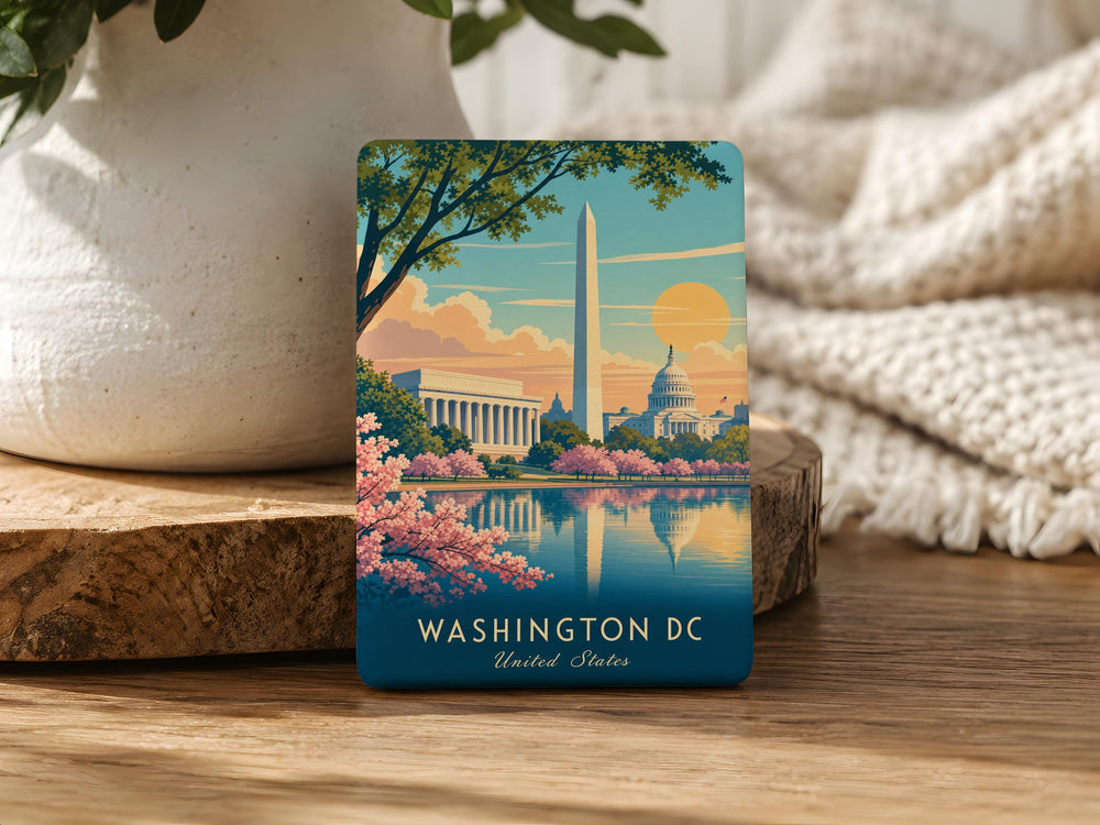 Washington DC Fridge Magnet, White House Capitol Building Lincoln Memorial Smithsonian Monuments Souvenir Gift