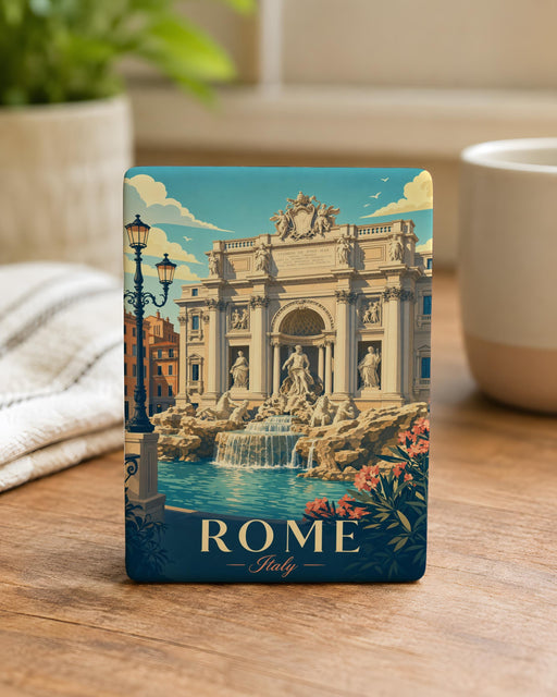 Trevi Fountain Fridge Magnet, Rome Italy Landmark Souvenir, Travel Gift, Italian Vacation Keepsake Magnet