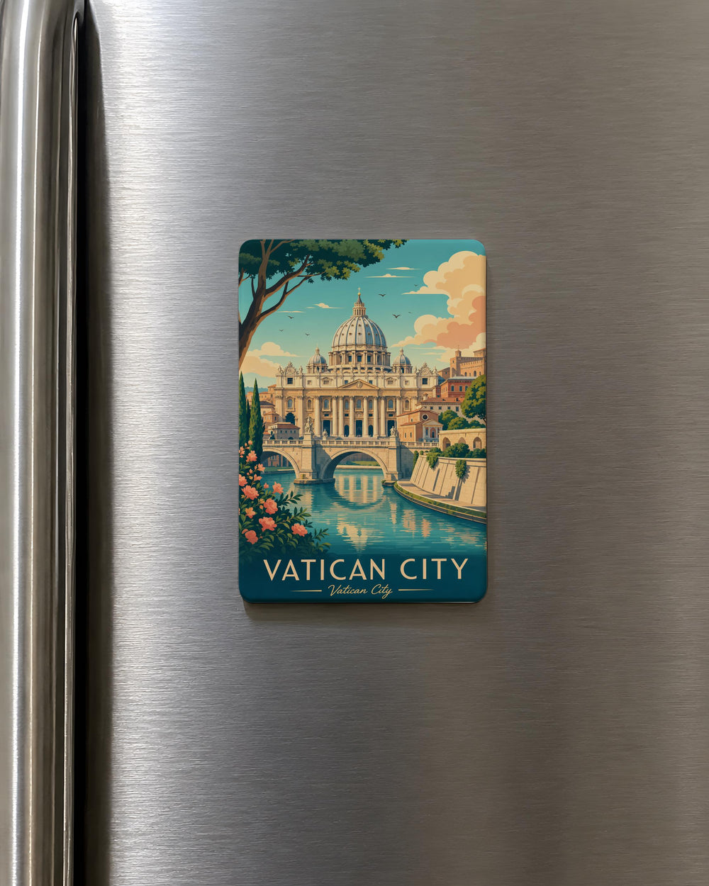 Vatican City Fridge Magnet, St Peter’s Basilica & Vatican Landmarks Souvenir Magnet, Rome Italy Travel Keepsake Gift
