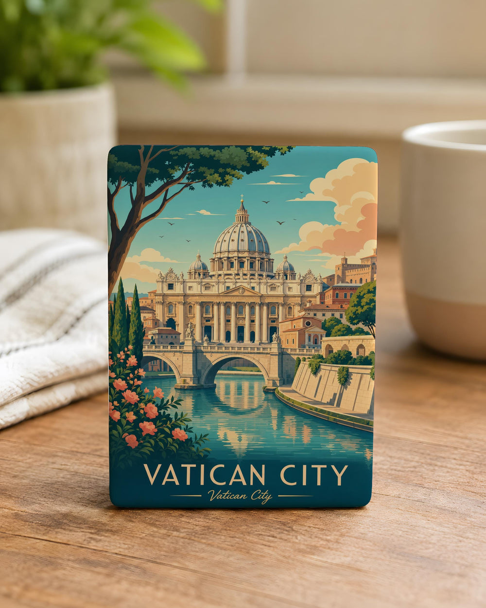 Vatican City Fridge Magnet, St Peter’s Basilica & Vatican Landmarks Souvenir Magnet, Rome Italy Travel Keepsake Gift