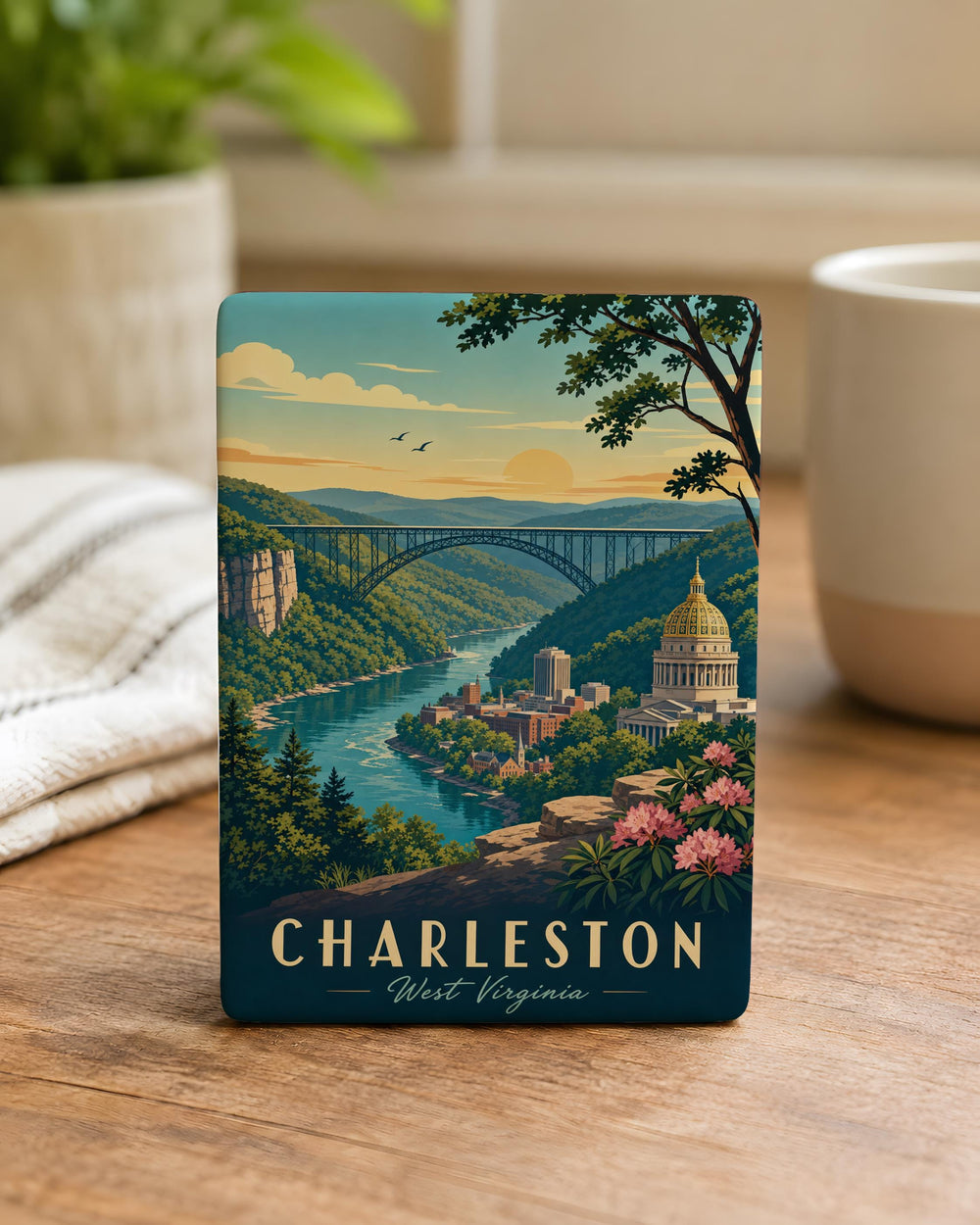 West Virginia Fridge Magnet, West Virginia State Souvenir Magnet, West Virginia Travel Gift, Appalachian State Magnet, WV Keepsake