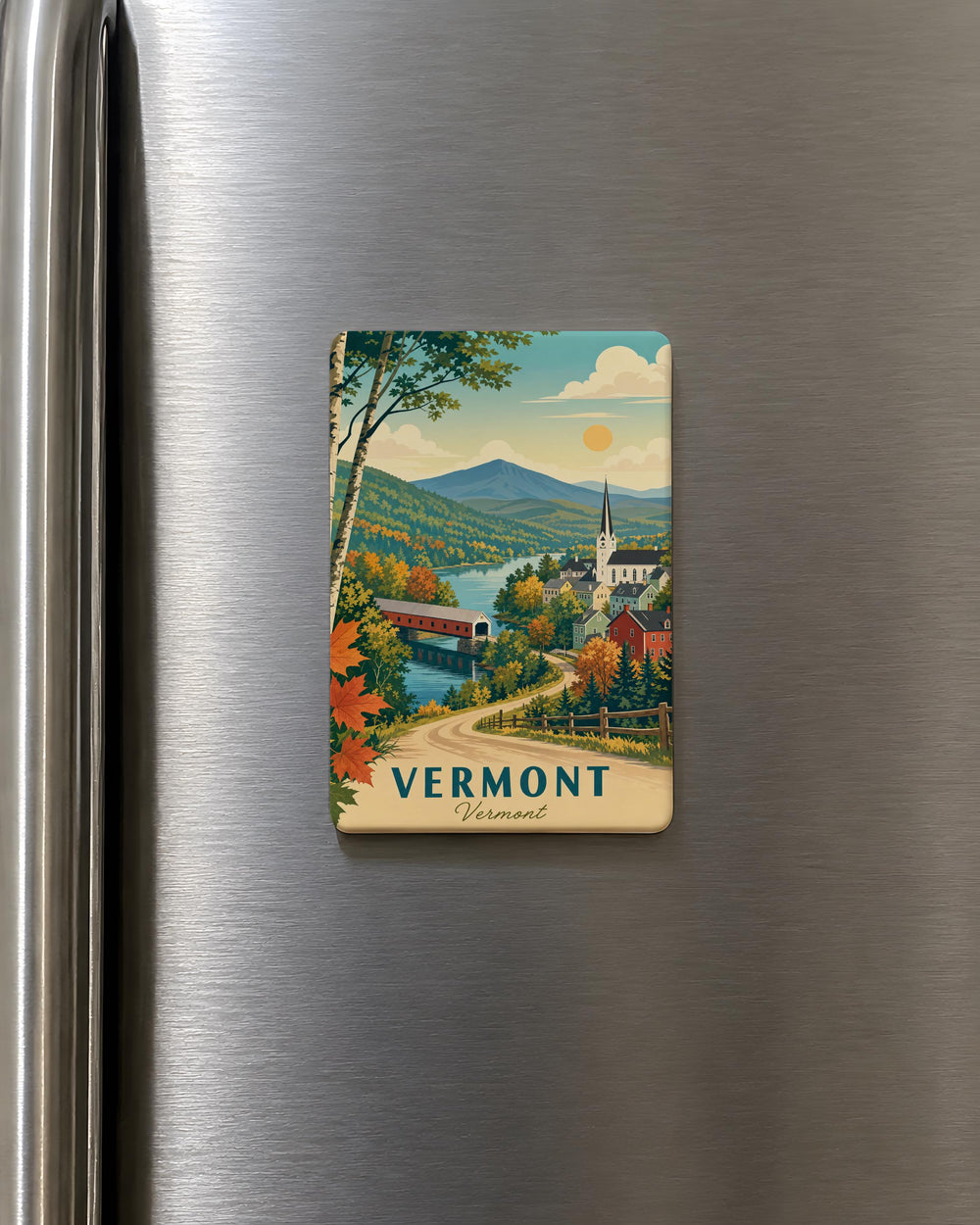 Vermont Fridge Magnet, Vermont State Souvenir Magnet, Vermont Travel Gift, Vermont Keepsake Refrigerator Magnet