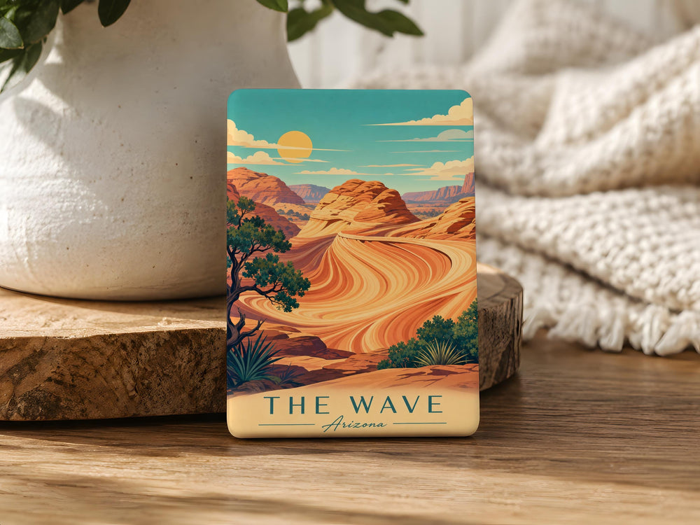 The Wave Fridge Magnet, Ocean Wave Sea Surf Water Nature Coastal Decor Magnet