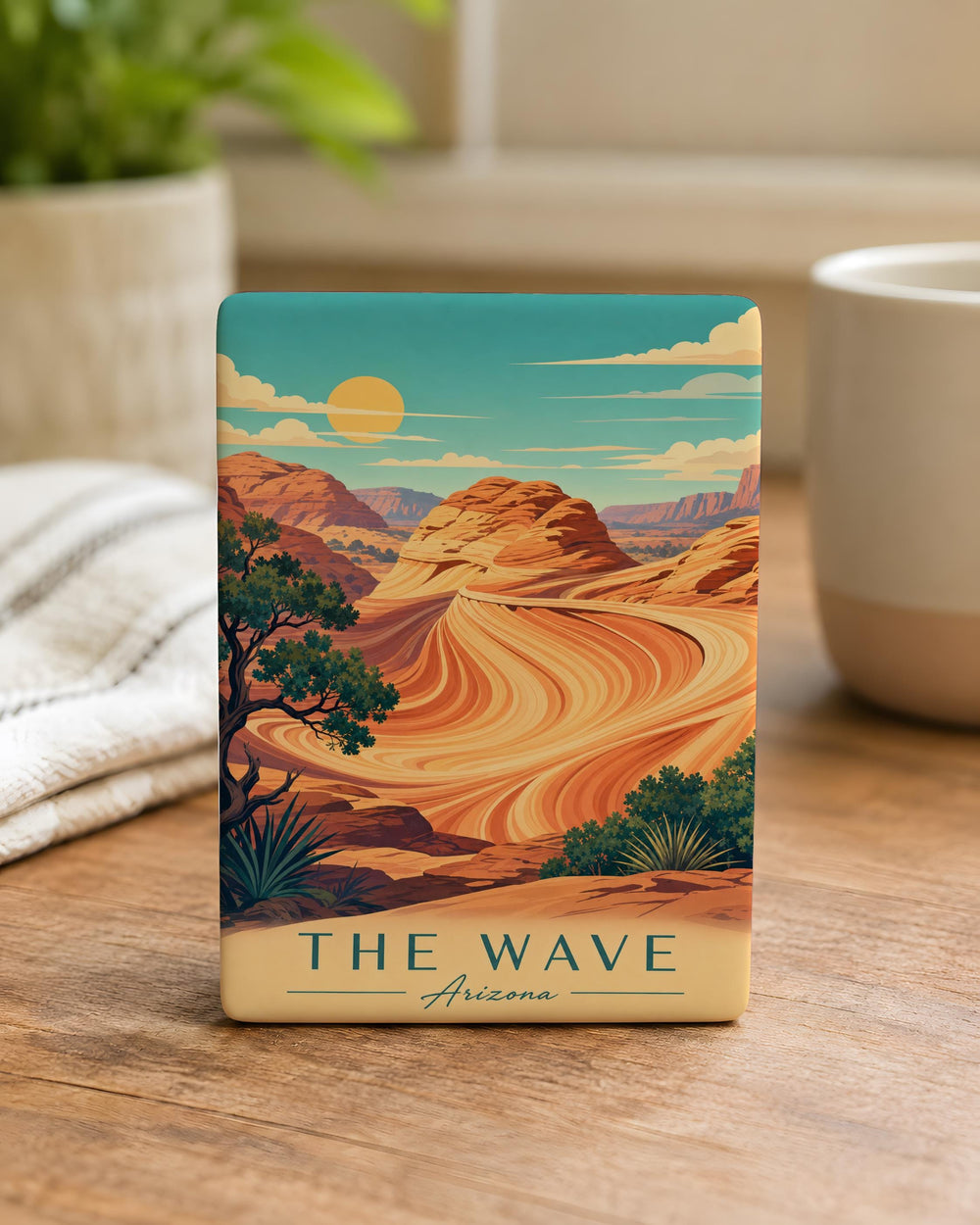The Wave Fridge Magnet, Ocean Wave Sea Surf Water Nature Coastal Decor Magnet