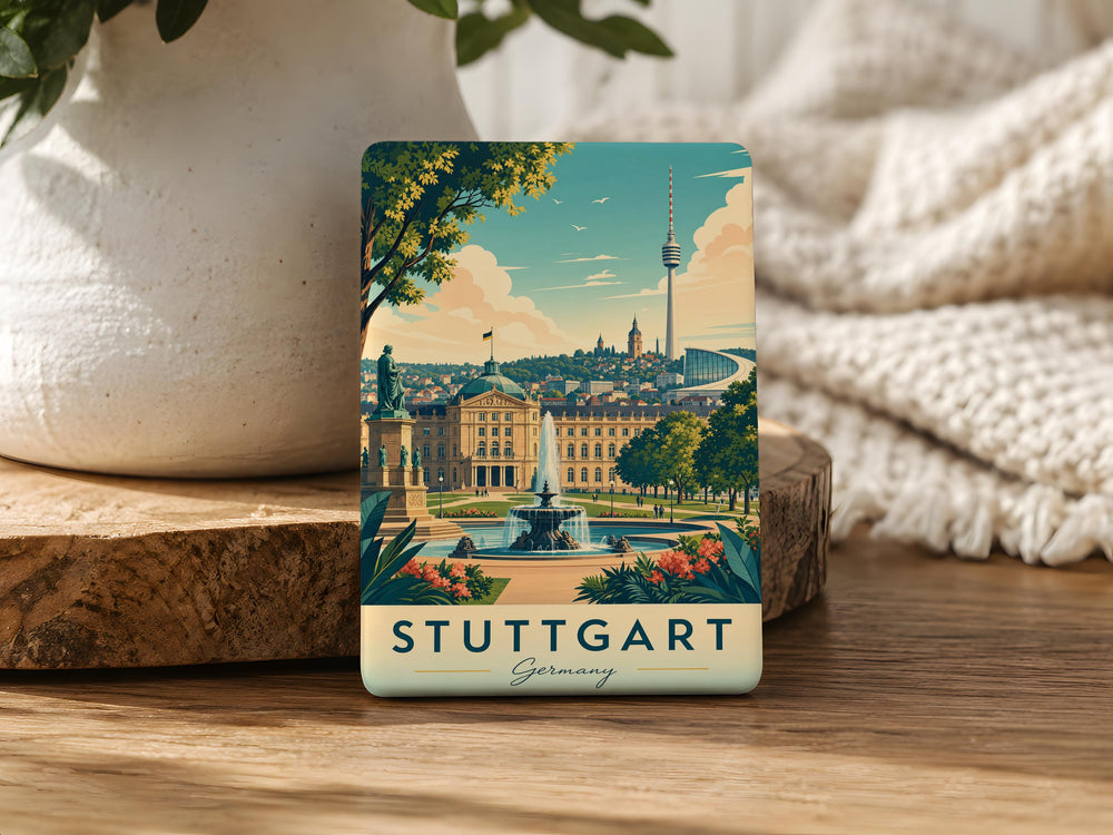 Stuttgart Germany Fridge Magnet, Stuttgart City Souvenir Magnet, Germany Travel Gift, Stuttgart Landmark Refrigerator Magnet