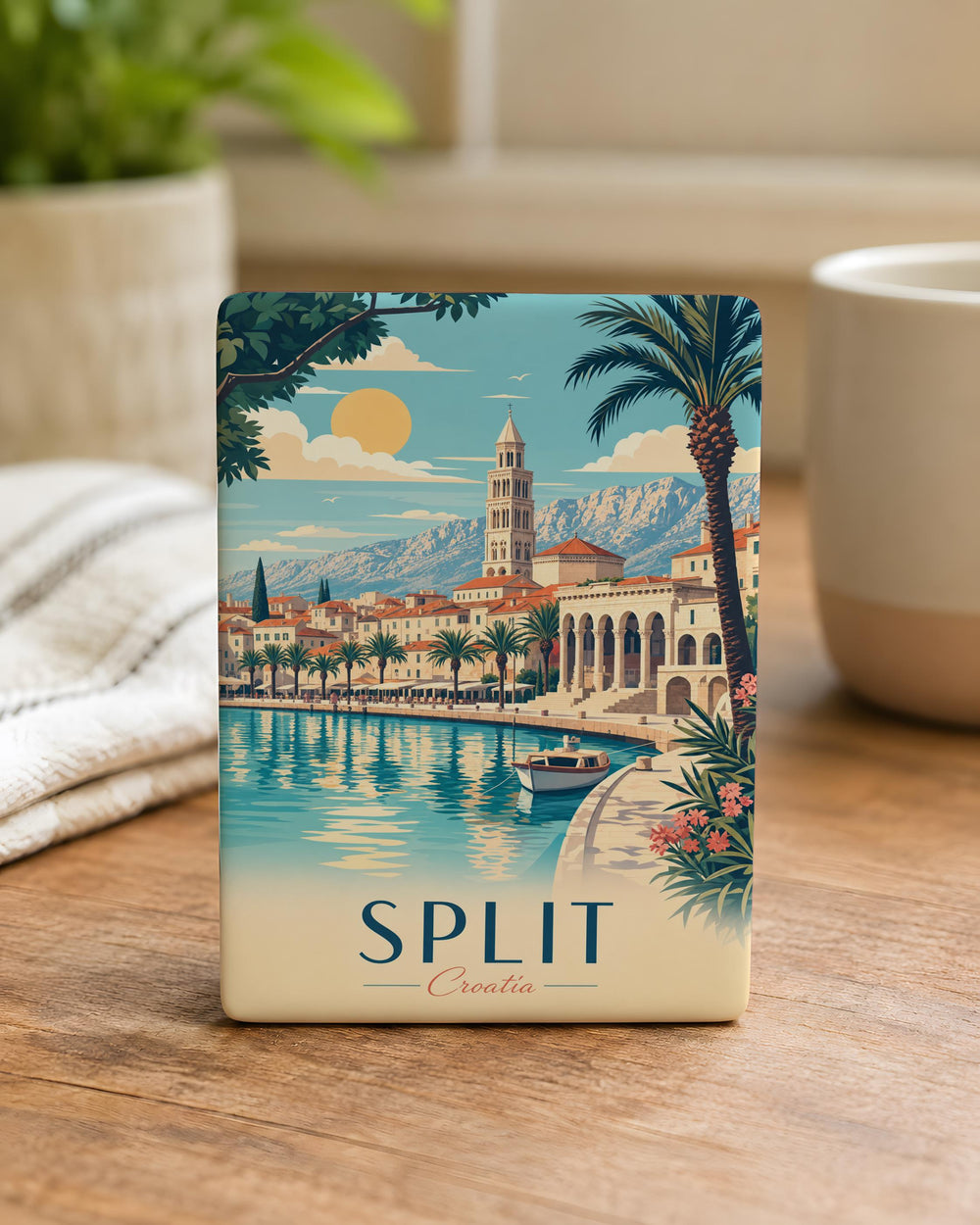 Split Croatia Fridge Magnet, Split City Souvenir, Dalmatian Coast Travel Gift, Croatia Vacation Keepsake, Split Old Town Magnet