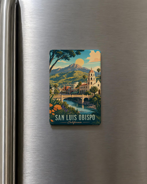 San Luis Obispo CA Fridge Magnet, California Travel Souvenir, SLO City Landmark Keepsake Magnet