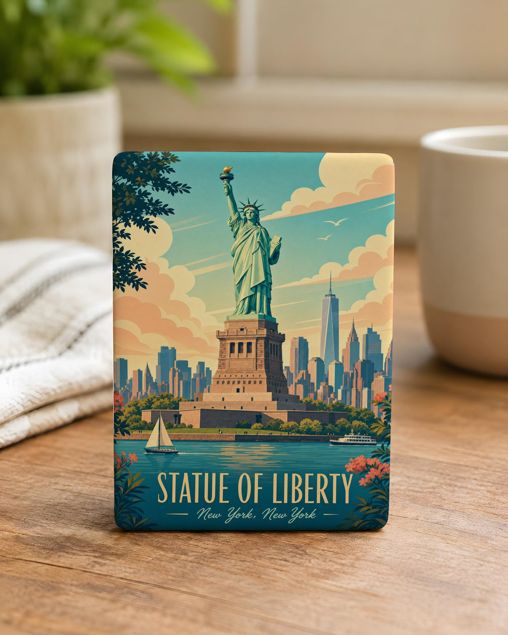 Statue of Liberty Fridge Magnet, New York Landmark Souvenir Magnet, Liberty Island Travel Gift, USA Icon Refrigerator Magnet