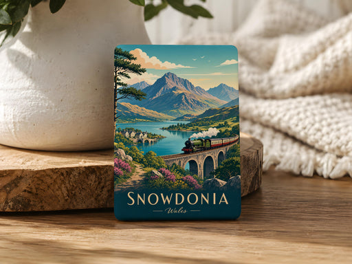 Snowdonia Wales Fridge Magnet, Snowdonia National Park Souvenir, Wales Travel Gift, Mountain Landscape Keepsake Magnet