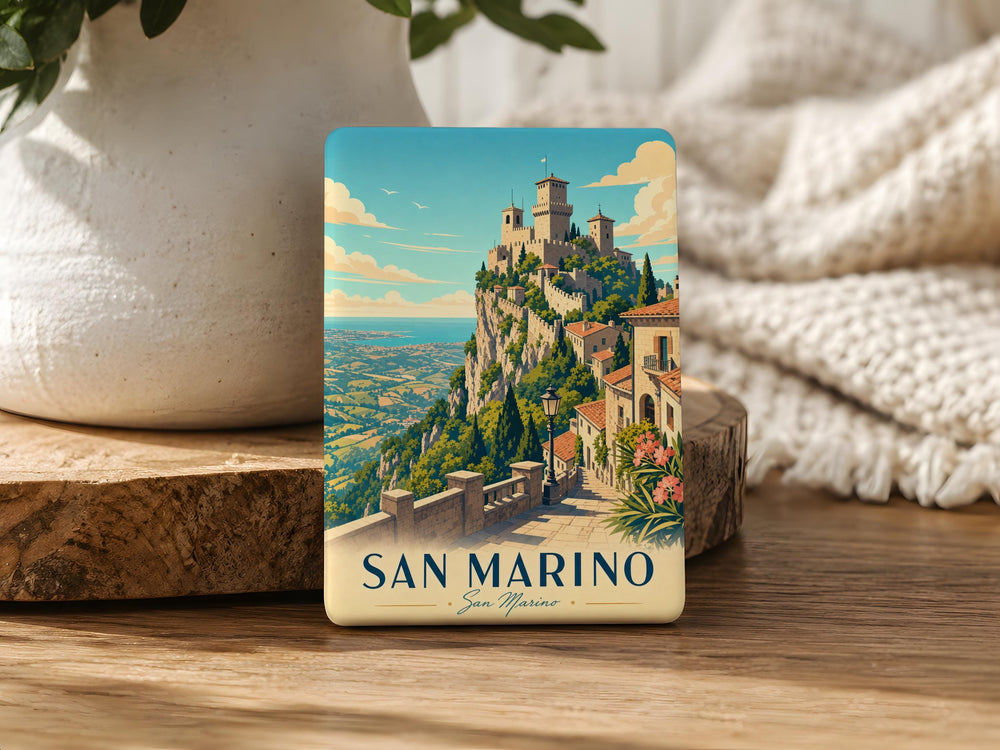San Marino Fridge Magnet, Republic of San Marino Souvenir Magnet, San Marino Landmark Travel Keepsake Magnet