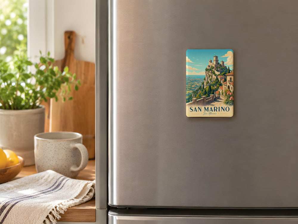 San Marino Fridge Magnet, Republic of San Marino Souvenir Magnet, San Marino Landmark Travel Keepsake Magnet