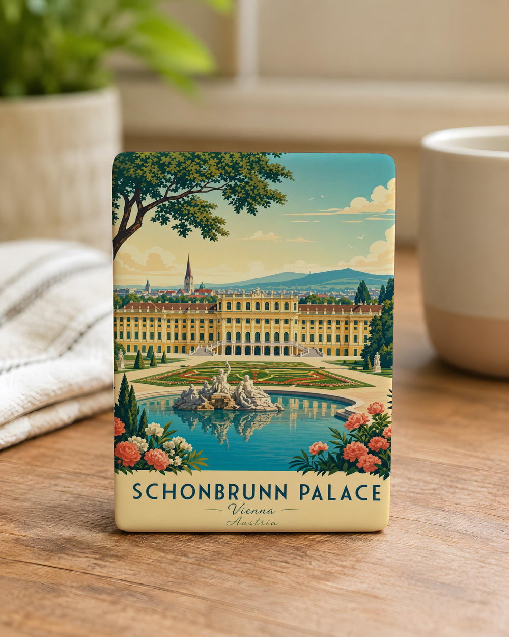 Schönbrunn Palace Fridge Magnet, Vienna Austria Landmark Souvenir, Imperial Palace Travel Gift, Austrian Architecture Magnet