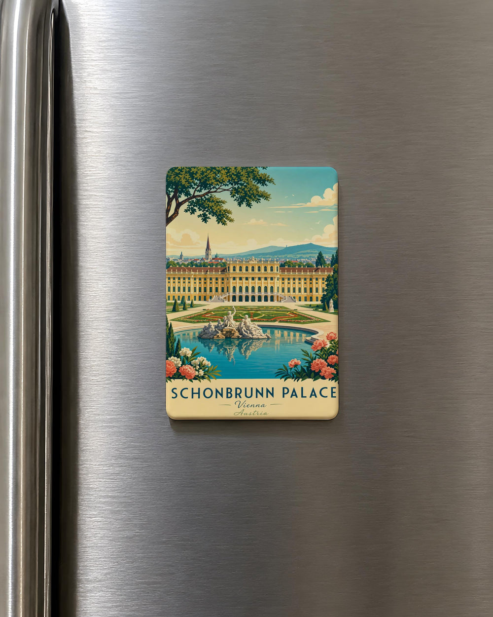 Schönbrunn Palace Fridge Magnet, Vienna Austria Landmark Souvenir, Imperial Palace Travel Gift, Austrian Architecture Magnet