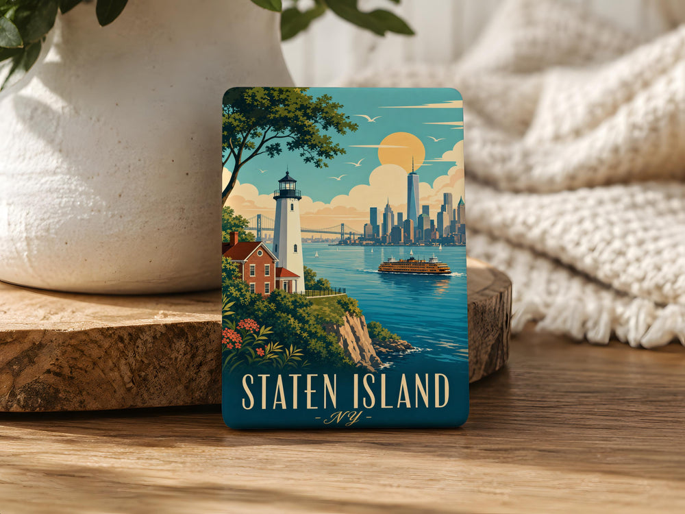 Staten Island NY Fridge Magnet, Staten Island New York Souvenir Magnet, Staten Island Travel Gift, NYC Borough Magnet