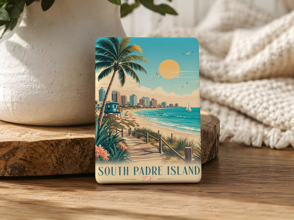 South Padre Island TX Fridge Magnet, Texas Beach Souvenir Magnet, South Padre Island Vacation Travel Keepsake Gift
