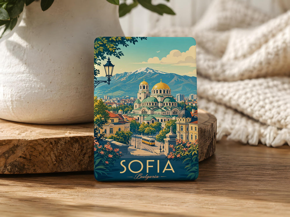 Sofia Bulgaria Fridge Magnet, Sofia City Souvenir Magnet, Bulgaria Travel Gift, Sofia Landmark Magnet, Bulgarian Capital Magnet