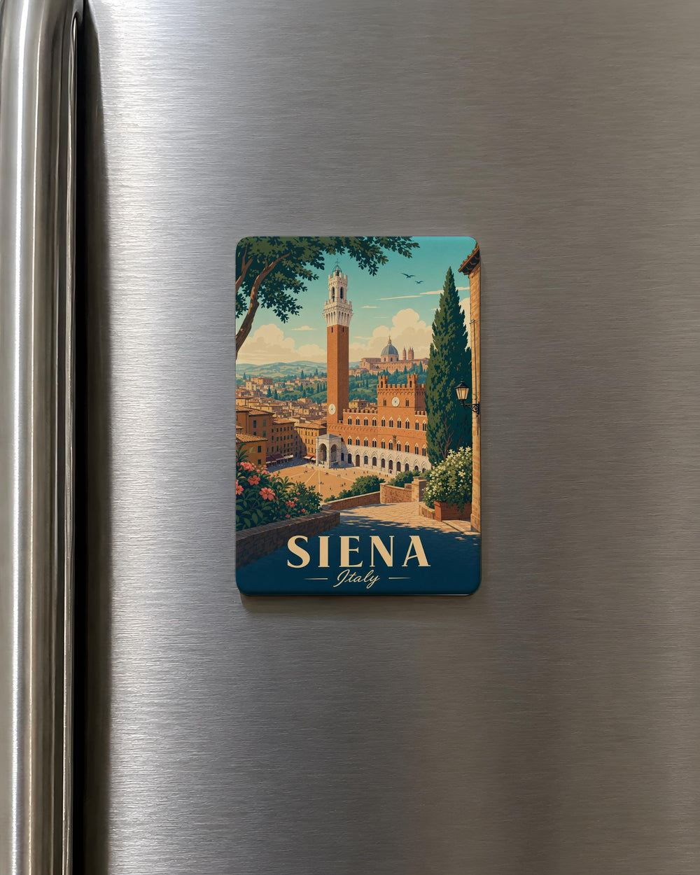 Siena Italy Fridge Magnet, Siena Tuscany Souvenir Magnet, Italian Travel Landmark Keepsake, Italy Vacation Gift Magnet