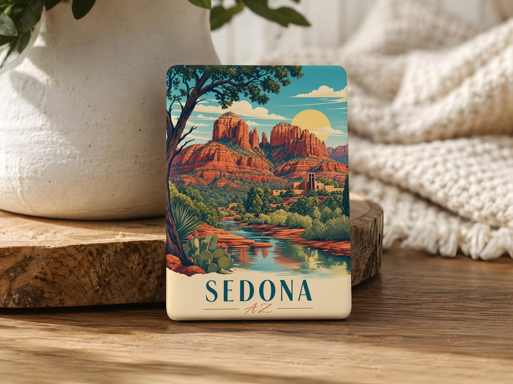 Sedona AZ Fridge Magnet, Sedona Arizona Souvenir Magnet, Red Rock Country Travel Keepsake, Scenic Sedona Landmark Magnet