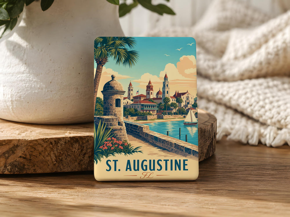 St Augustine FL Fridge Magnet, St Augustine Florida Souvenir Magnet, Historic St Augustine Travel Gift Keepsake Magnet