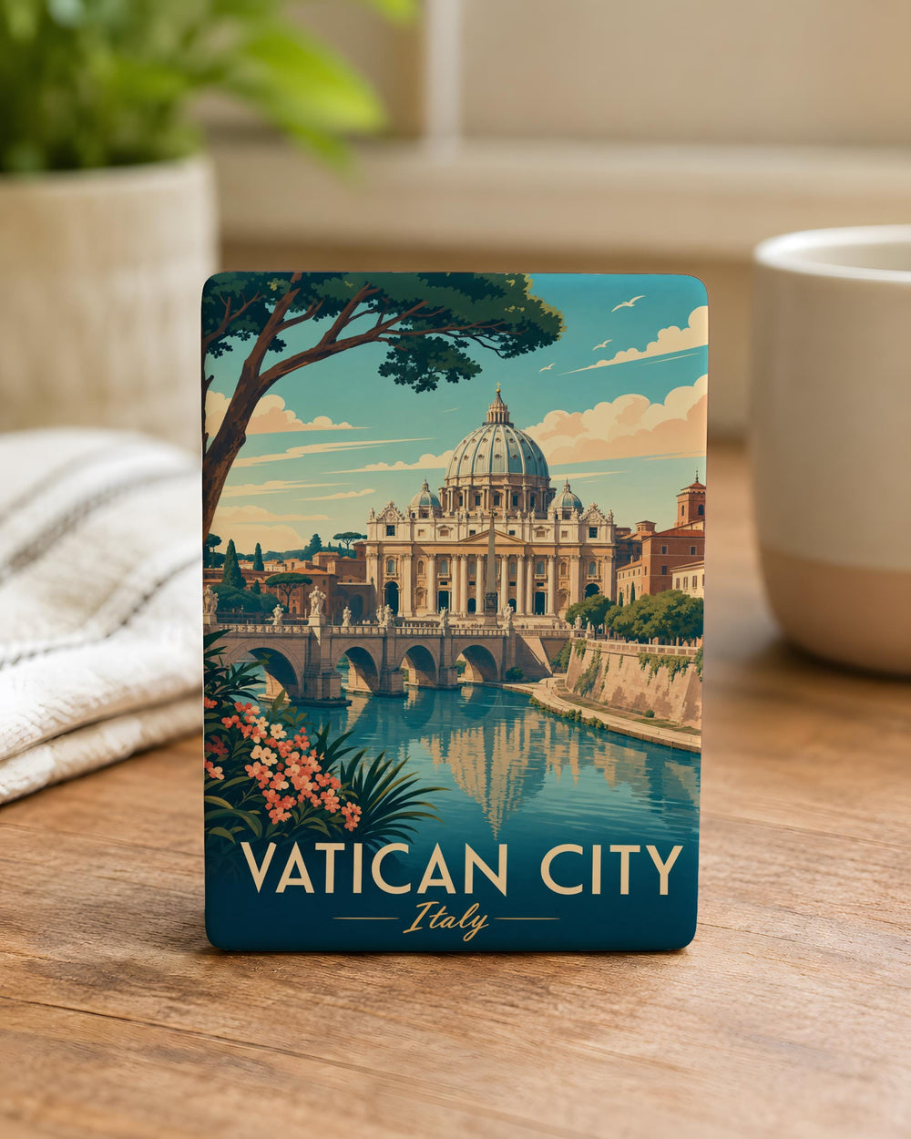 St Peter’s Basilica Fridge Magnet, Vatican City Souvenir Magnet, Rome Italy Landmark Refrigerator Magnet, Catholic Church Gift