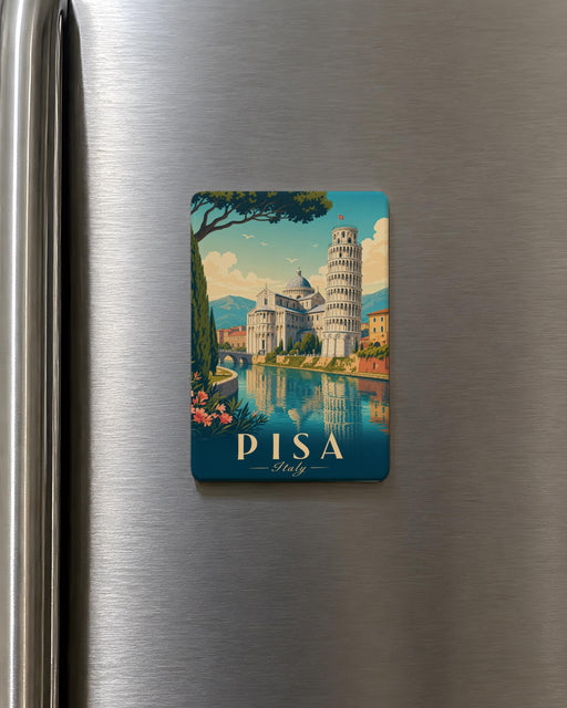 Pisa Italy Fridge Magnet, Leaning Tower of Pisa Souvenir Magnet, Tuscany Travel Gift, Italian Landmark Kitchen Magnet