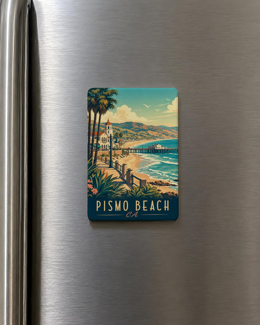 Pismo Beach CA Fridge Magnet, Pismo Beach California Souvenir Magnet, Central Coast Travel Gift, Beach Town Keepsake Magnet