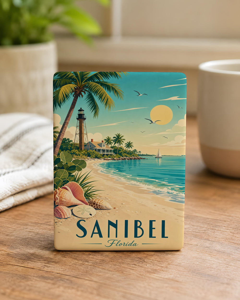 Sanibel Island Fridge Magnet, Sanibel Florida Souvenir Magnet, Beach Vacation Travel Keepsake Magnet