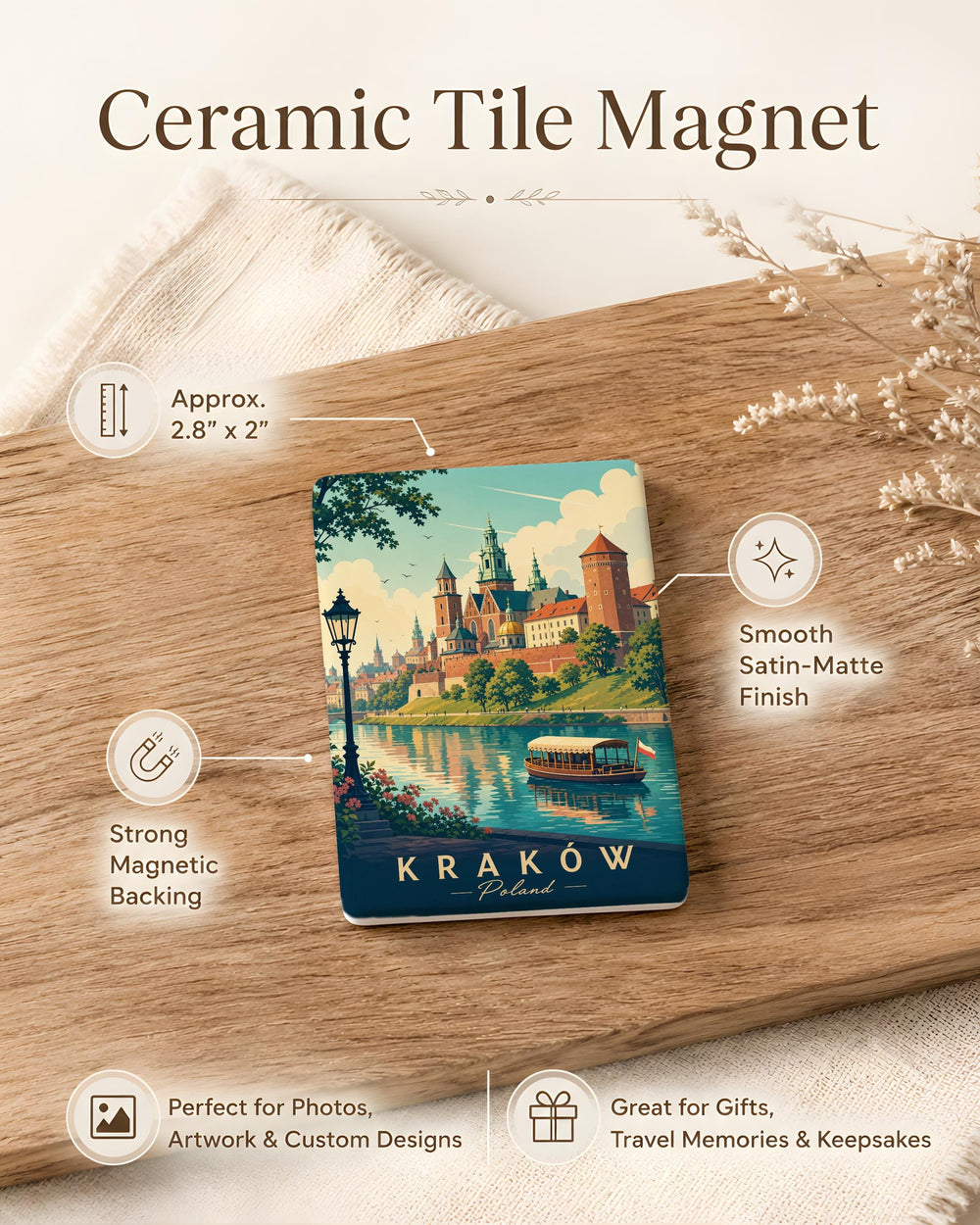 Poland Fridge Magnet, Poland Souvenir Magnet, Poland Travel Gift, Poland Vacation Keepsake, Poland Country Magnet
