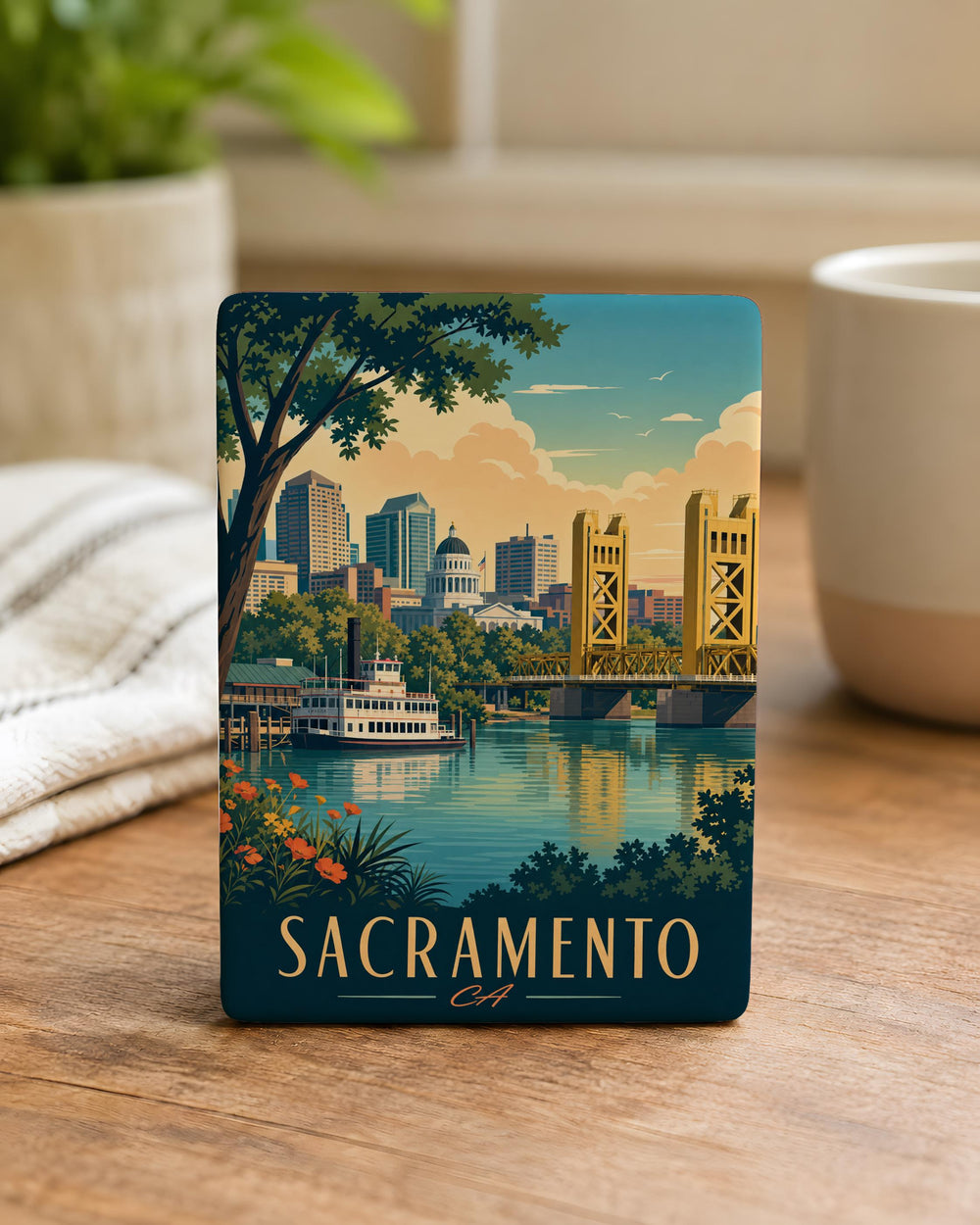 Sacramento CA Fridge Magnet, Sacramento California Souvenir Magnet, Capitol City Travel Keepsake Magnet, Gift for Sacramento Fans
