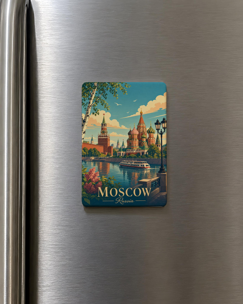 Russia Fridge Magnet, Russia Souvenir Magnet, Russian Travel Keepsake, Russia Landmark Magnet, Russia Gift, Moscow St Petersburg Magnet